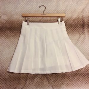White mini tennis skirt